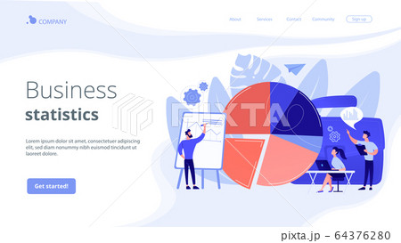 Business statistics concept landing page 64376280