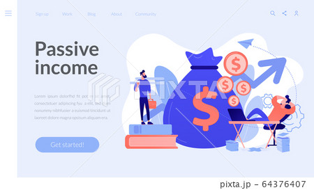 Passive income concept landing page. 64376407