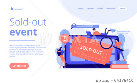 Sold-out event concept landing page. 64376410