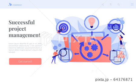 Project life cycle concept landing page 64376871