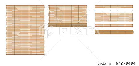 簾 すだれ セットのイラスト素材