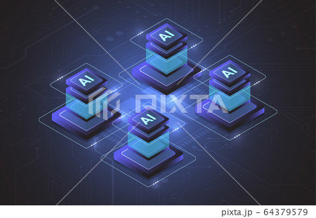 Artificial intelligence isometric chipset Artificial intelligence isometric chipset 64379579