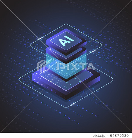 Artificial intelligence isometric chipset Artificial intelligence isometric chipset 64379580