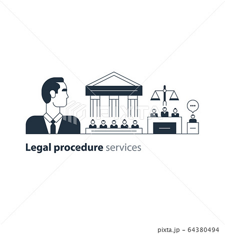 Legal court house trial services, lawyer advocacy 64380494