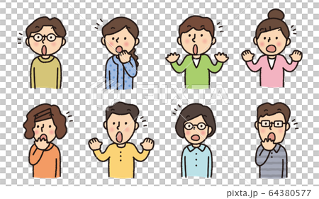 Adult_expression_surprised-插圖素材 [64380577] - PIXTA圖庫