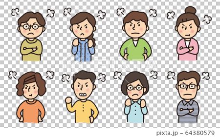 大人_表情_怒る 64380579