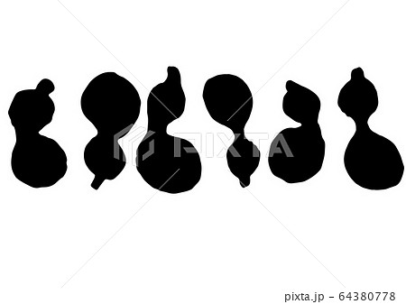 ひょうたんをモチーフにデザインした背景素材のイラスト素材 64380778 Pixta