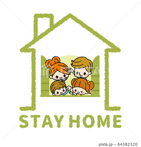ステイホーム 外出自粛のイラスト素材 6433
