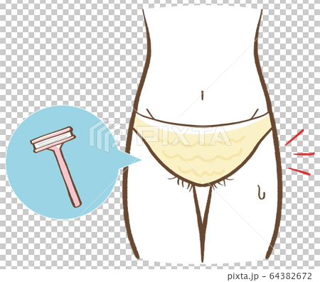 脱毛　Ｖライン　ムダ毛のイラスト 64382672
