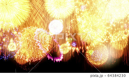 花火 打ち上げ花火 打上花火 祭 フェスティバル 3d イラスト Cg 背景 バックグラウンドのイラスト素材