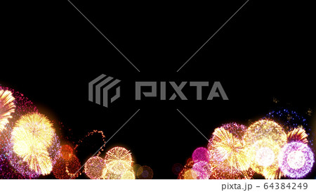 花火 打ち上げ花火 打上花火 祭 フェスティバル 3d イラスト Cg 背景 バックグラウンドのイラスト素材