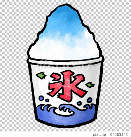 カップかき氷（ブルーハワイシロップ） 64385243