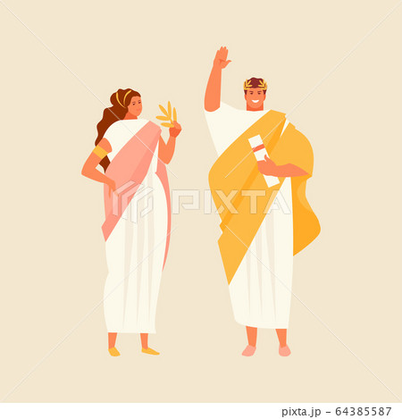 Roman citizens man and woman Roman citizens man and woman 64385587