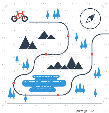 Outdoor cycling activities, bike race itinerary Outdoor cycling activities, bike race itinerary 64386026