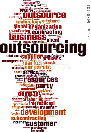 Outsourcing word cloud 64386101