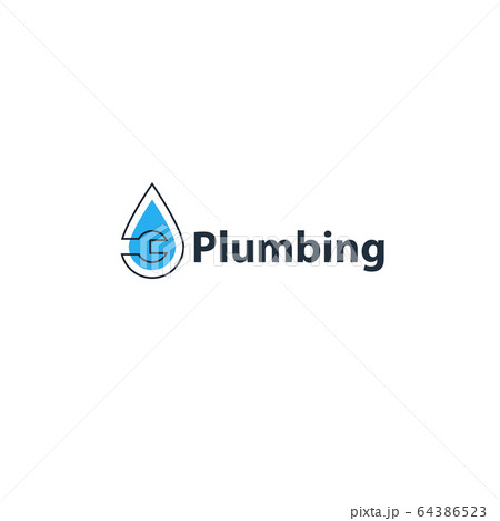 Water drop and wrench plumbing icon and logo Water drop and wrench plumbing icon and logo 64386523