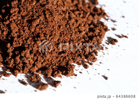 Brown instant coffee powder 64386608