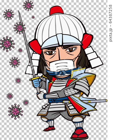 ウィルスを成敗する武将 64387258