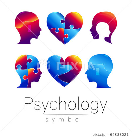 Modern head sign Set of Psychology. Profile Human. Creative style. Symbol in vector. Design concept. Brand company. Green orange blue violet color isolated on white background. Icon for web, print Modern head sign Set of Psychology. Profile Human. Creative style. Symbol in vector. Design concept. Brand company. Green orange blue violet color isolated on white background. Icon for web, print 64388021