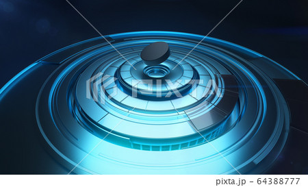 Hockey washer above rotating round-shaped platform Hockey washer above rotating round-shaped platform 64388777