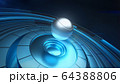 Silver tennis ball in air 64388806