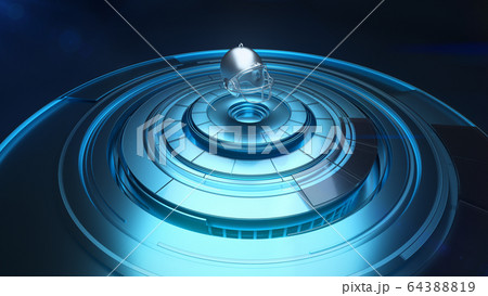 Rugby helmet on rotating station 64388819