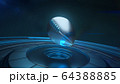 Rugby ball in 3D 64388885