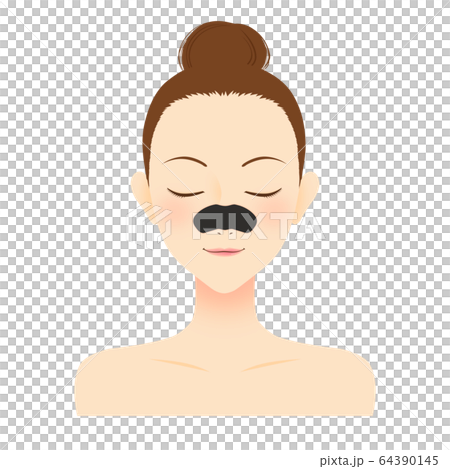 Nose pack female beauty illustration Nose pack female beauty illustration 64390145