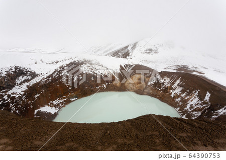 Viti caldera at Askja, central Iceland landmark 64390753