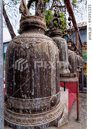 Steel Bell Hang in Wat Phanan Choeng temple 64391335