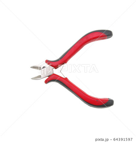 Old nippers on white background 64391597