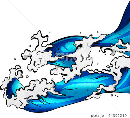 浮世絵 水しぶき 波 エフェクト 水 日本 Pngのイラスト素材