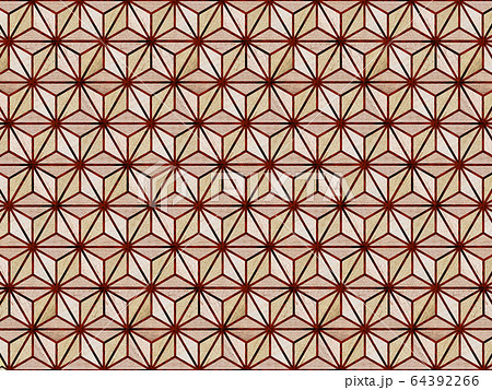 六角麻の葉 テクスチャ パターン 寄木 六角麻の葉 テクスチャ パターン 寄木 64392266