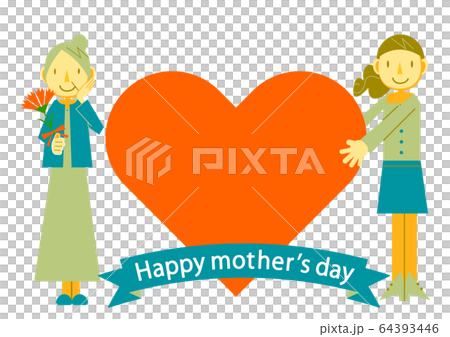 Mother's day heart frame 64393446