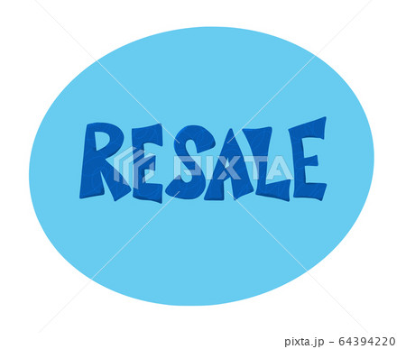 Resale shop vector hand drawn text emblem. 64394220