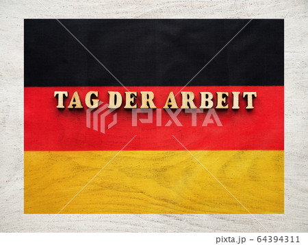 Labor Day. German Alphabet letters. Beautiful card Labor Day. German Alphabet letters. Beautiful card 64394311