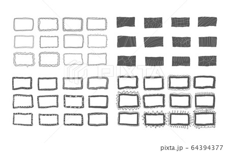 Set of hand drawn frames. Vector illustration. Set of hand drawn frames. Vector illustration. 64394377