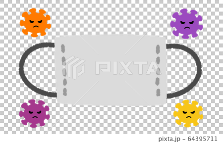 ガーゼマスク　布マスク　ウイルス 64395711