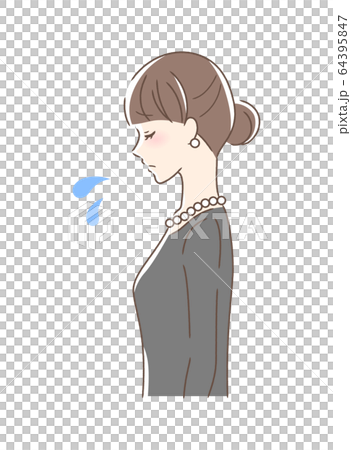 悲傷的配置文件的女人 64395847