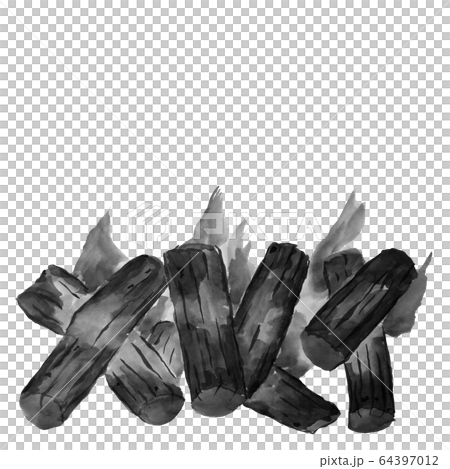 木炭火水墨畫插圖 木炭火水墨畫插圖 64397012