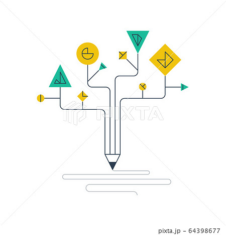 Modern education concept, writing school classes 64398677