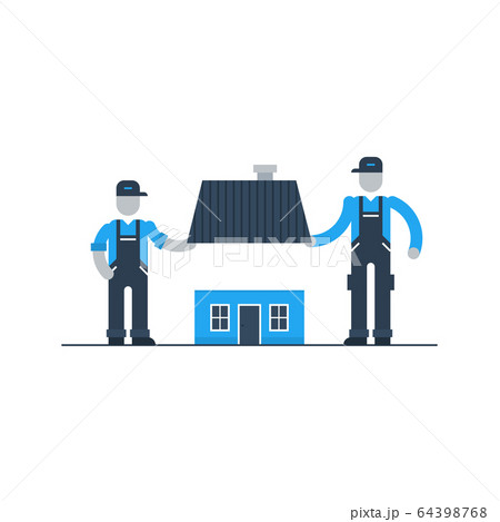House building workers, season renovation House building workers, season renovation 64398768