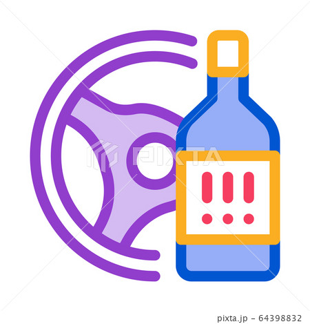 drunk driving icon vector outline illustration drunk driving icon vector outline illustration 64398832
