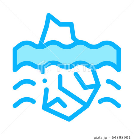 iceberg crash icon vector outline illustration 64398901