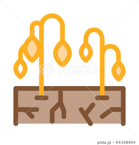 dry soil for plants icon vector outline illustration 64398904