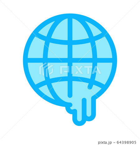 global warming icon vector outline illustration 64398905