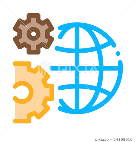 solving planet problems icon vector outline illustration 64398910