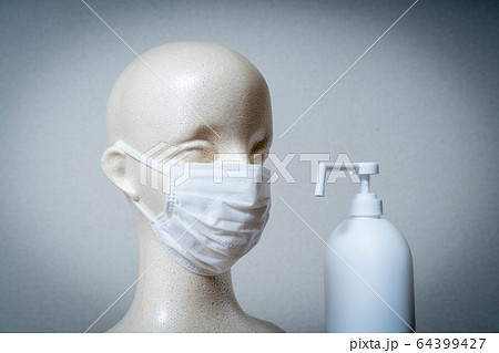 マスク　消毒　予防 64399427