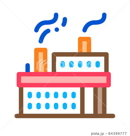 working power station icon vector outline illustration 64399777