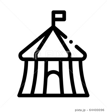 circus outside view icon vector outline illustration 64400096